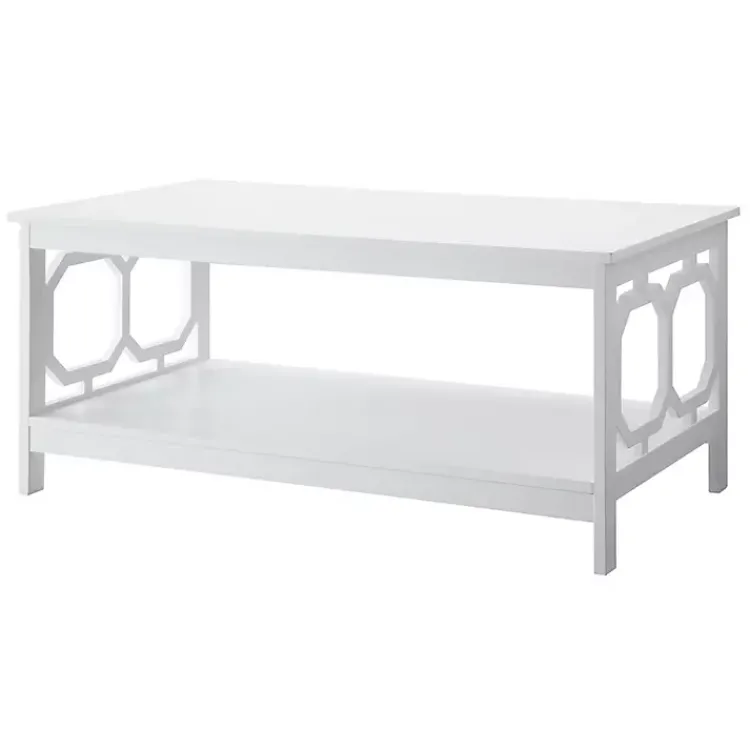 Kirklands Home Octagon Single Shelf Coffee Table White Clearance