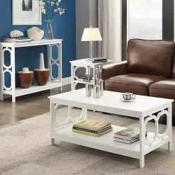 Kirklands Home Octagon Single Shelf Coffee Table White Clearance