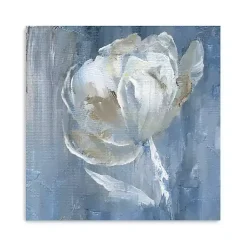 Kirklands Home White on Blue Canvas Art Print, 30x30 in. Sale