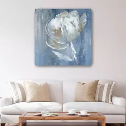Kirklands Home White on Blue Canvas Art Print, 40x40 in. Online