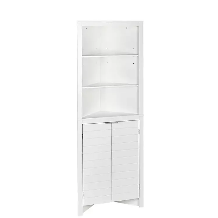 Kirklands Home Open Shelf Corner Cabinet White Best