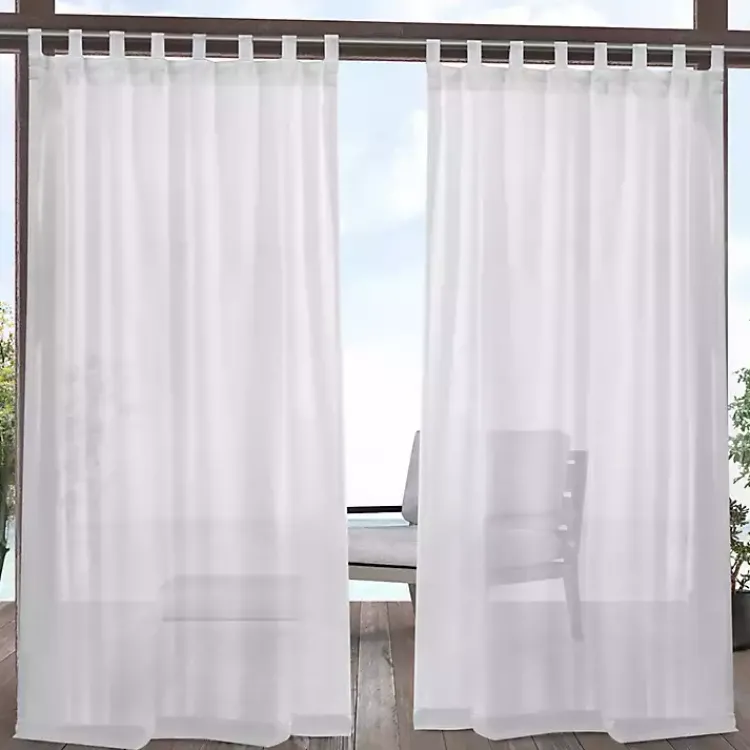 Kirklands Home Outdoor Miami Curtain Panel Set, 96 in. White Online
