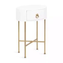 Kirklands Home Oval Decklyn Accent Table White Best