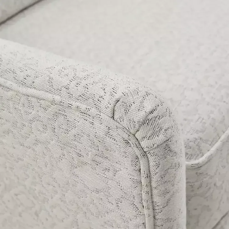 Kirklands Home Patterned Upholstered Swivel Glider Chair White New
