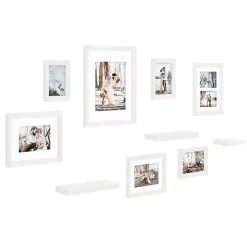 Kirklands Home 10-pc. Gallery Wall Frame and Shelf Set White Sale