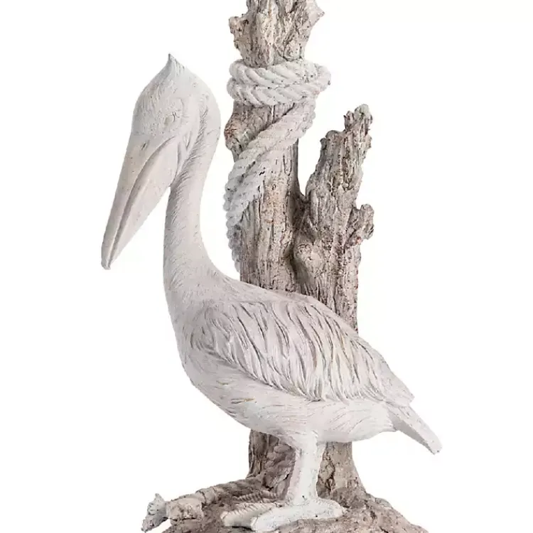 Kirklands Home White Pelican Coastal Table Lamp Ivory New