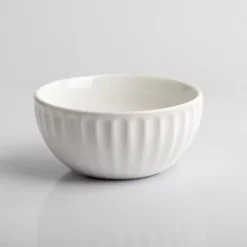 Kirklands Home Petals Ceramic Cereal Bowl White New