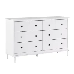 Kirklands Home Pine 6-Drawer Modern Dresser White Online