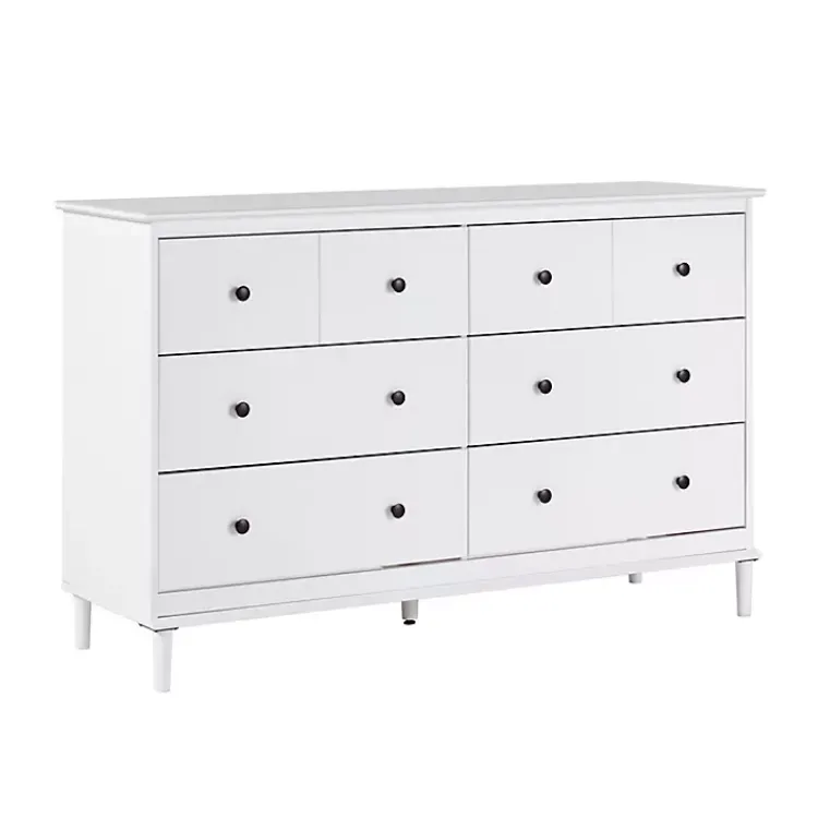 Kirklands Home Pine 6-Drawer Modern Dresser White Online