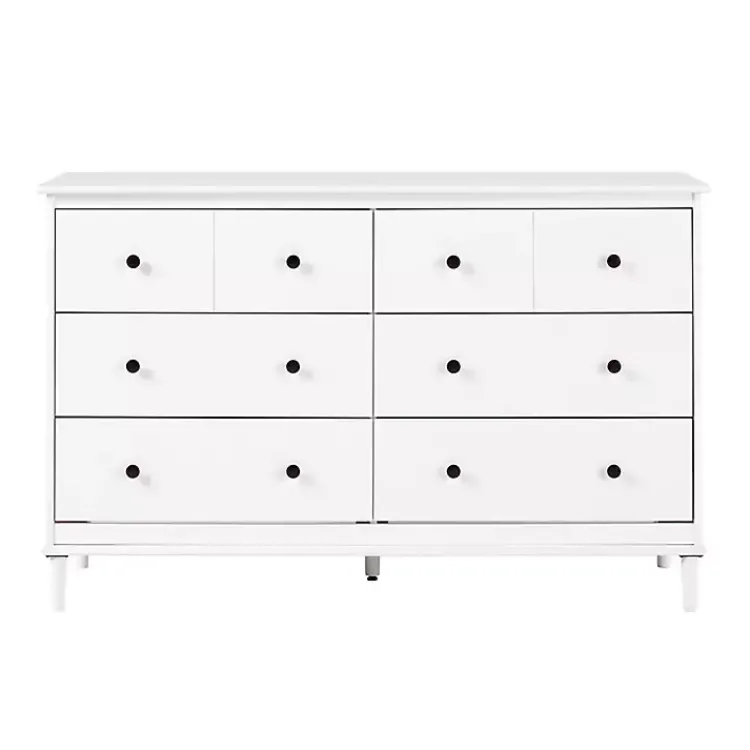 Kirklands Home Pine 6-Drawer Modern Dresser White Online