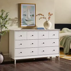Kirklands Home Pine 6-Drawer Modern Dresser White Online
