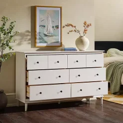 Kirklands Home Pine 6-Drawer Modern Dresser White Online