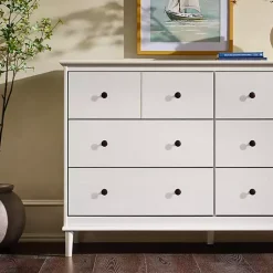 Kirklands Home Pine 6-Drawer Modern Dresser White Online