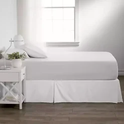 Kirklands Home Pleated Microfiber Queen Bed Skirt White Online