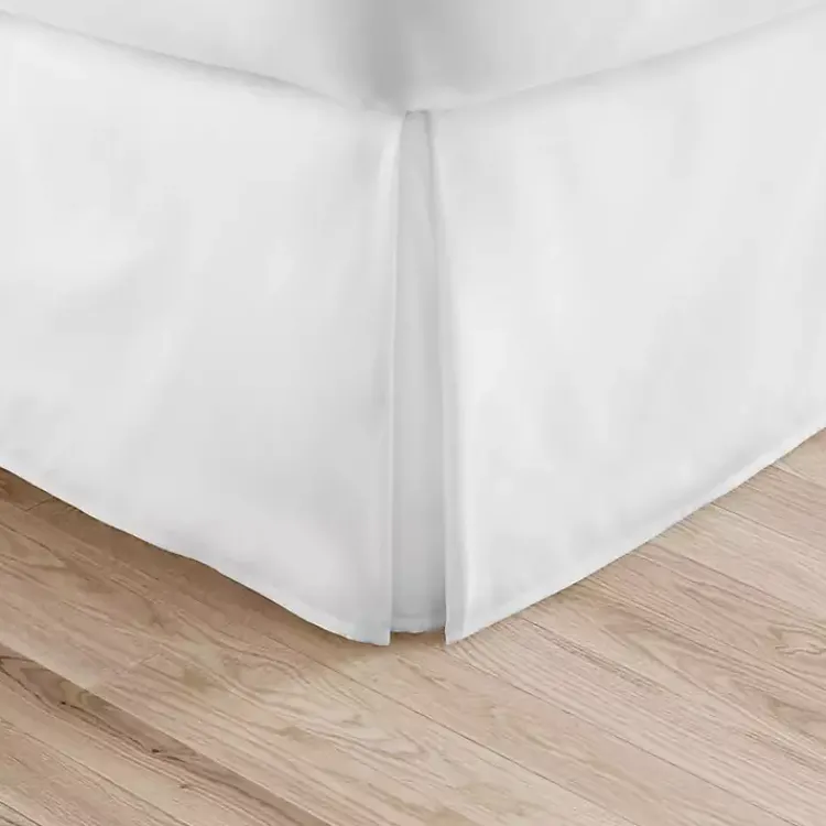Kirklands Home Pleated Microfiber Queen Bed Skirt White Online