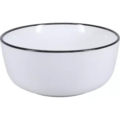 Kirklands Home Porcelain Black Trim 16-pc. Dinnerware Set White Best