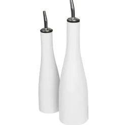 Kirklands Home Porcelain 2-pc. Oil and Vinegar Carafe Set White Best