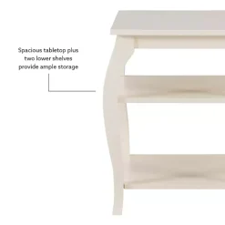 Kirklands Home Prismatic Wood Accent Table White Outlet
