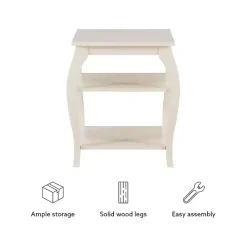 Kirklands Home Prismatic Wood Accent Table White Outlet