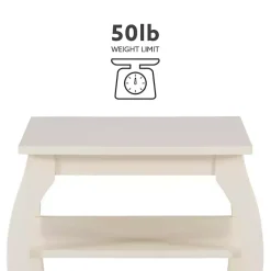 Kirklands Home Prismatic Wood Accent Table White Outlet