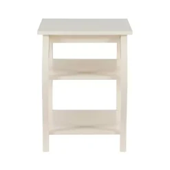 Kirklands Home Prismatic Wood Accent Table White Outlet