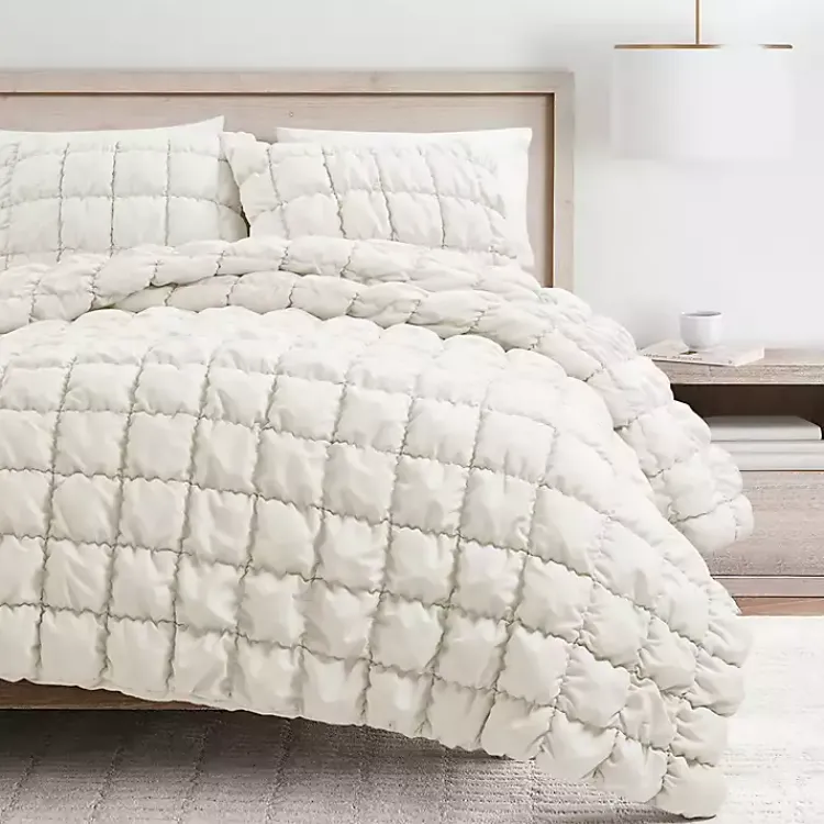 Kirklands Home Puff 3-pc. Full/Queen Comforter Set White Discount