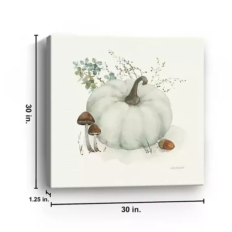 Fall>Kirklands Home Pumpkin Canvas Art Print, 30x30 in. White
