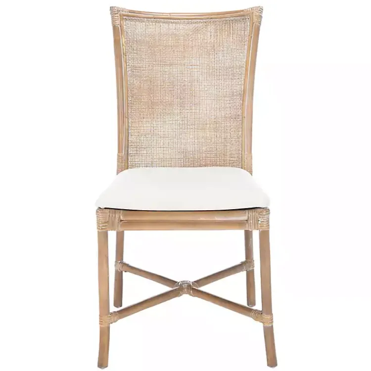Kirklands Home Rattan Chiara Dining Chairs, Set of 2 White Sale