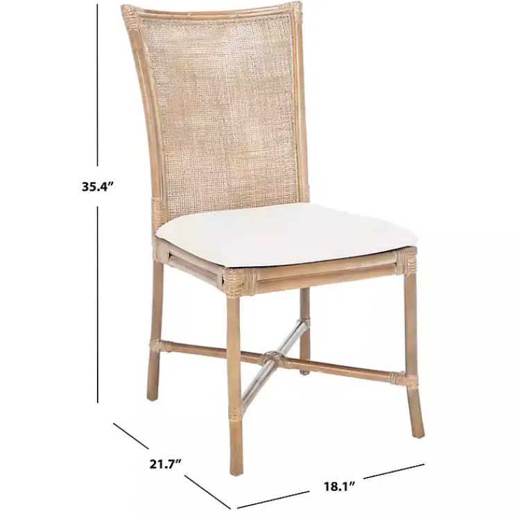 Kirklands Home Rattan Chiara Dining Chairs, Set of 2 White Sale