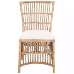 Kirklands Home Rattan Erika Dining Chairs, Set of 2 White Outlet