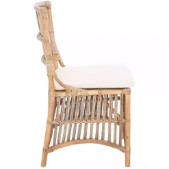 Kirklands Home Rattan Erika Dining Chairs, Set of 2 White Outlet