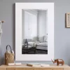 Kirklands Home White Rectangular Beveled Wall Mirror Clearance
