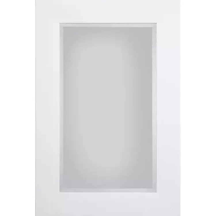 Kirklands Home White Rectangular Beveled Wall Mirror Clearance