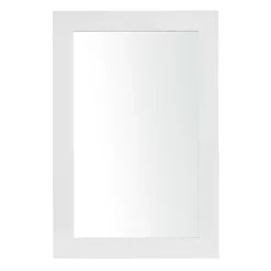 Kirklands Home White Rectangular Wood Wall Mirror Online