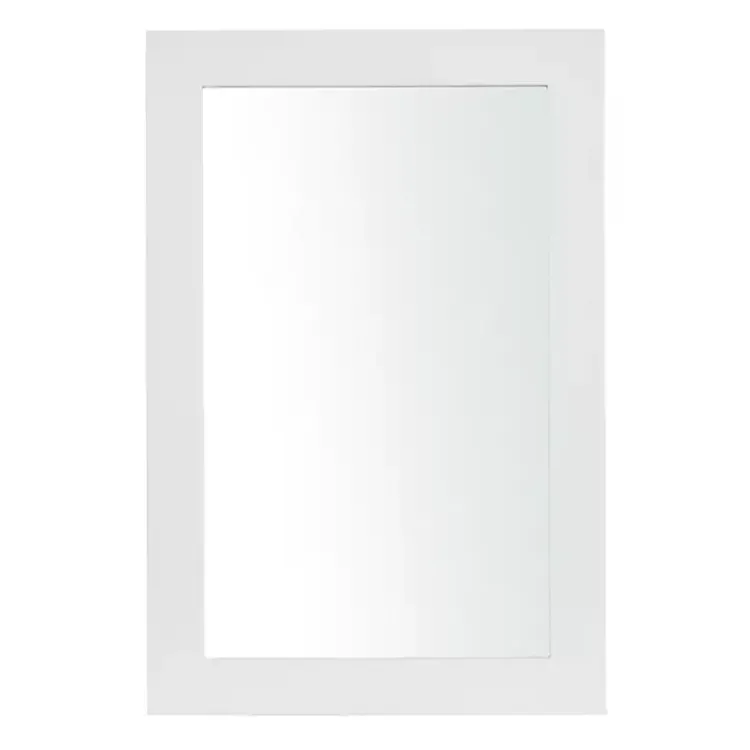 Kirklands Home White Rectangular Wood Wall Mirror Online