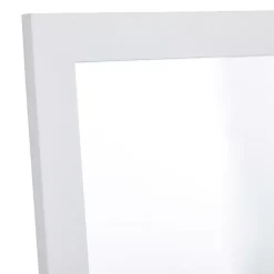 Kirklands Home White Rectangular Wood Wall Mirror Online