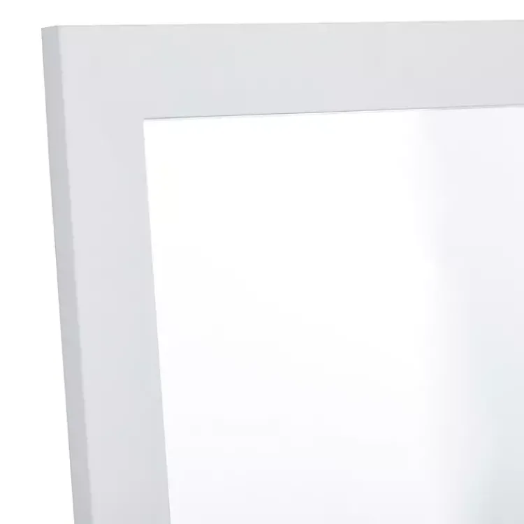 Kirklands Home White Rectangular Wood Wall Mirror Online