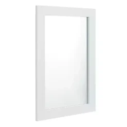 Kirklands Home White Rectangular Wood Wall Mirror Online