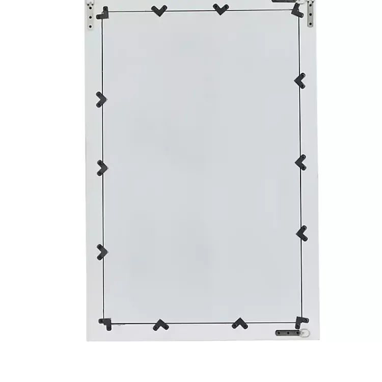 Kirklands Home White Rectangular Wood Wall Mirror Online