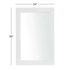 Kirklands Home White Rectangular Wood Wall Mirror Online