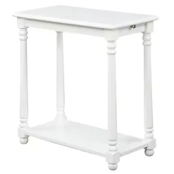 Kirklands Home Regent Wood Accent Table White Sale