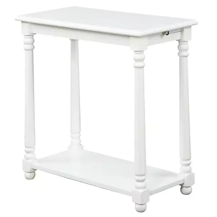 Kirklands Home Regent Wood Accent Table White Sale