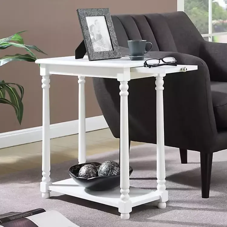 Kirklands Home Regent Wood Accent Table White Sale