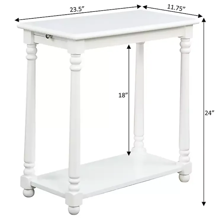 Kirklands Home Regent Wood Accent Table White Sale