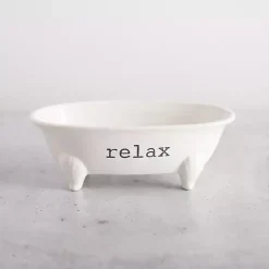 Kirklands Home Relax Bathtub Bathroom Tray White Outlet