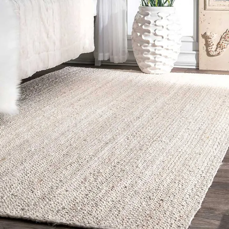 Kirklands Home Reno Woven Area Rug, 3x5 White Hot