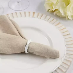 Kirklands Home Resin Twisted Napkin Rings, Set of 4 White