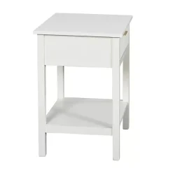 Kirklands Home Ribbed Wood Colleen Accent Table White Sale
