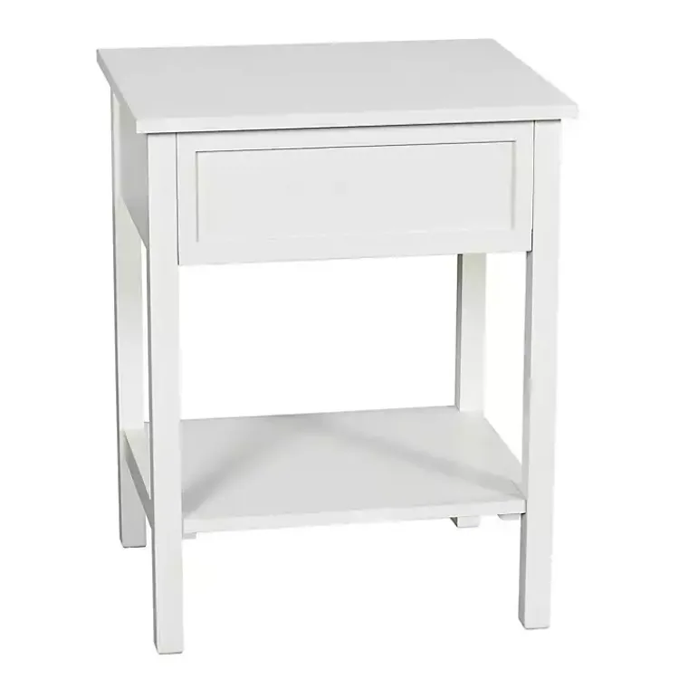 Kirklands Home Ribbed Wood Colleen Accent Table White Sale