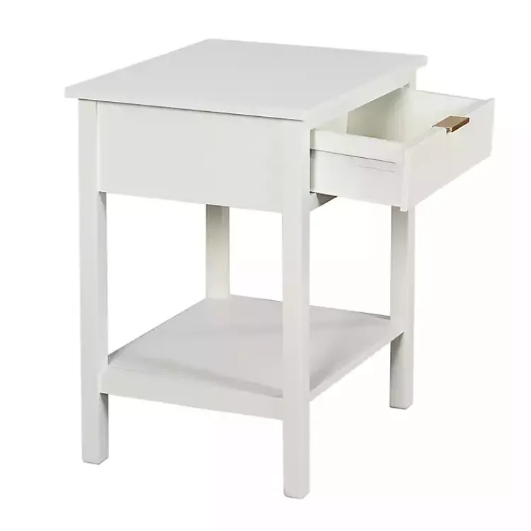 Kirklands Home Ribbed Wood Colleen Accent Table White Sale